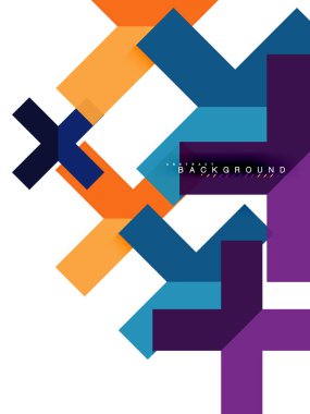 Çok renkli soyut geometrik şekiller, geometri arka plan web afiş için