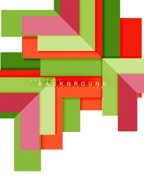 Çok renkli soyut geometrik şekiller, geometri arka plan web afiş için