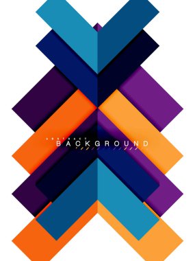 Çok renkli soyut geometrik şekiller, geometri arka plan web afiş için