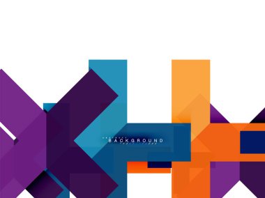 Çok renkli soyut geometrik şekiller, geometri arka plan web afiş için