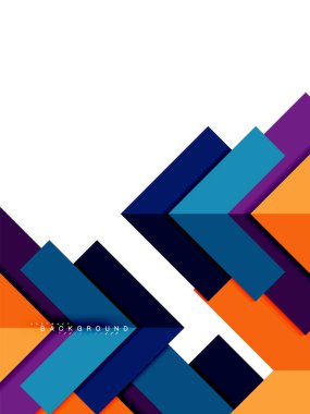 Çok renkli soyut geometrik şekiller, geometri arka plan web afiş için