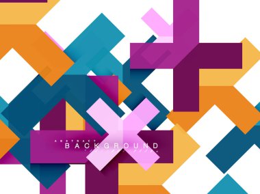 Çok renkli soyut geometrik şekiller, geometri arka plan web afiş için