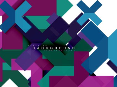 Çok renkli soyut geometrik şekiller, geometri arka plan web afiş için