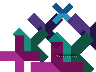 Çok renkli soyut geometrik şekiller, geometri arka plan web afiş için