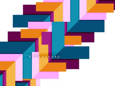 Çok renkli soyut geometrik şekiller, geometri arka plan web afiş için