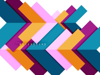 Çok renkli soyut geometrik şekiller, geometri arka plan web afiş için