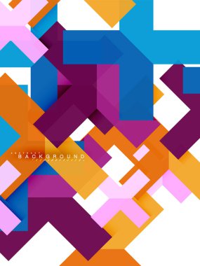 Çok renkli soyut geometrik şekiller, geometri arka plan web afiş için