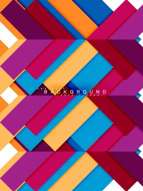 Çok renkli soyut geometrik şekiller, geometri arka plan web afiş için