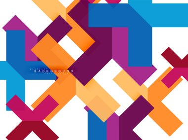 Çok renkli soyut geometrik şekiller, geometri arka plan web afiş için