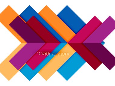 Çok renkli soyut geometrik şekiller, geometri arka plan web afiş için