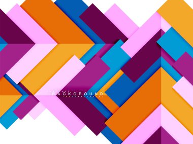 Çok renkli soyut geometrik şekiller, geometri arka plan web afiş için