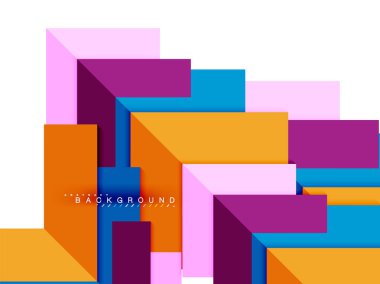Çok renkli soyut geometrik şekiller, geometri arka plan web afiş için