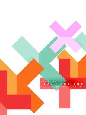 Çok renkli soyut geometrik şekiller, geometri arka plan web afiş için