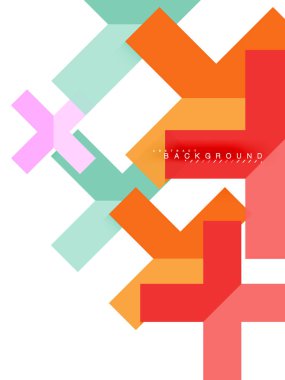 Çok renkli soyut geometrik şekiller, geometri arka plan web afiş için