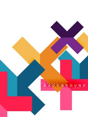 Çok renkli soyut geometrik şekiller, geometri arka plan web afiş için