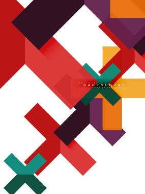 Çok renkli soyut geometrik şekiller, geometri arka plan web afiş için