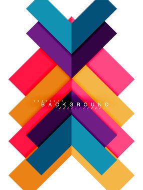 Çok renkli soyut geometrik şekiller, geometri arka plan web afiş için