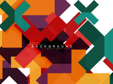 Çok renkli soyut geometrik şekiller, geometri arka plan web afiş için