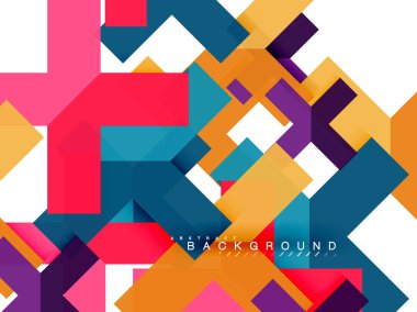 Çok renkli soyut geometrik şekiller, geometri arka plan web afiş için