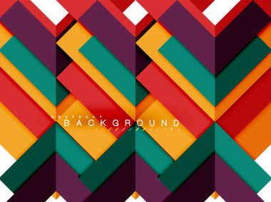 Çok renkli soyut geometrik şekiller, geometri arka plan web afiş için