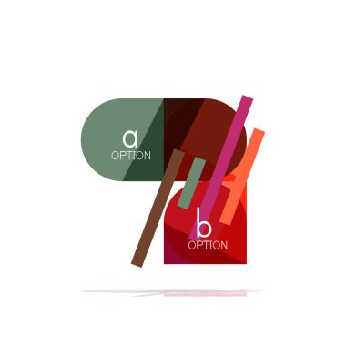 En az daire temiz soyut seçeneği adım Infographic tasarım öğesi, geometrik şekiller - Tur kareler, daireler ve satırları düzeni ile örnek metin