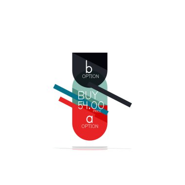 En az daire temiz soyut seçeneği adım Infographic tasarım öğesi, geometrik şekiller - Tur kareler, daireler ve satırları düzeni ile örnek metin