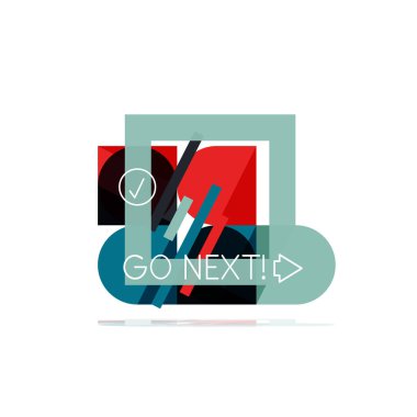 En az daire temiz soyut seçeneği adım Infographic tasarım öğesi, geometrik şekiller - Tur kareler, daireler ve satırları düzeni ile örnek metin