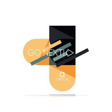 En az daire temiz soyut seçeneği adım Infographic tasarım öğesi, geometrik şekiller - Tur kareler, daireler ve satırları düzeni ile örnek metin