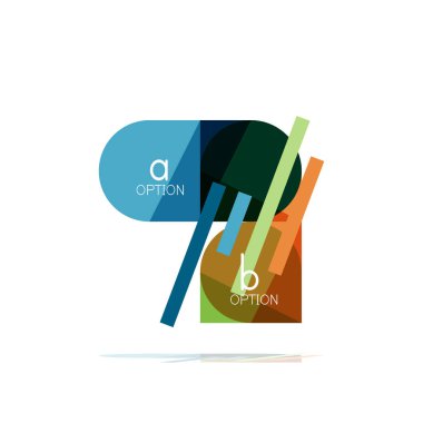 En az daire temiz soyut seçeneği adım Infographic tasarım öğesi, geometrik şekiller - Tur kareler, daireler ve satırları düzeni ile örnek metin