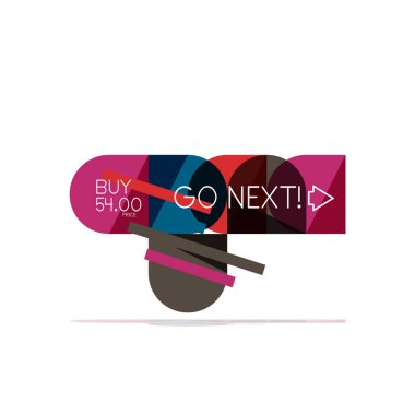 En az daire temiz soyut seçeneği adım Infographic tasarım öğesi, geometrik şekiller - Tur kareler, daireler ve satırları düzeni ile örnek metin