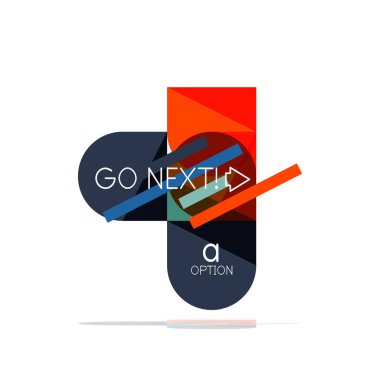 En az daire temiz soyut seçeneği adım Infographic tasarım öğesi, geometrik şekiller - iş veya web sunumu, app veya arabirim için örnek metin kareler, daireler ve satırların düzeniyle yuvarlak