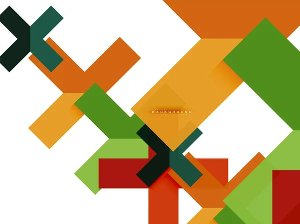 色とりどりの抽象的な幾何学的図形、web バナーのジオメトリの背景 — ストックベクタ