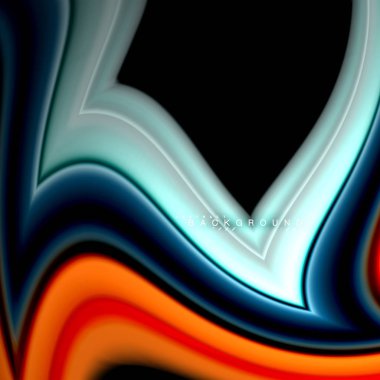 Sıvı çok renkli çizgilerle oluşturulan geometrik şekiller