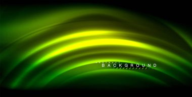 Neon parlayan dalga, sihirli enerji ve ışık arka plan