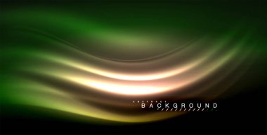 Neon parlayan dalga, sihirli enerji ve ışık arka plan