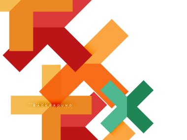 Çok renkli soyut geometrik şekiller, geometri arka plan web afiş için