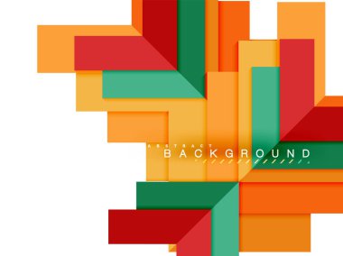 Çok renkli soyut geometrik şekiller, geometri arka plan web afiş için