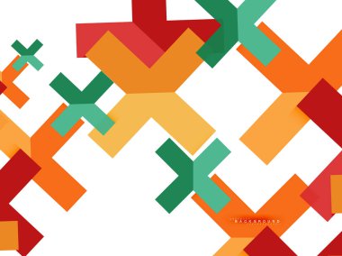 Çok renkli soyut geometrik şekiller, geometri arka plan web afiş için