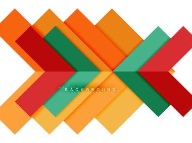 Çok renkli soyut geometrik şekiller, geometri arka plan web afiş için