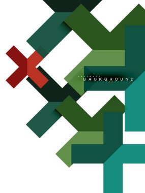 Çok renkli soyut geometrik şekiller, geometri arka plan web afiş için