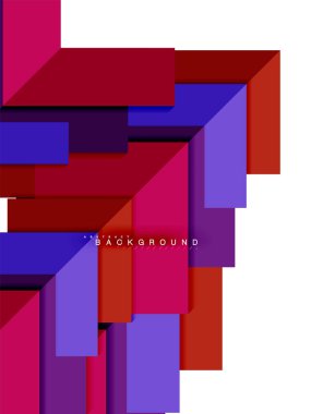 Çok renkli soyut geometrik şekiller, geometri arka plan web afiş için