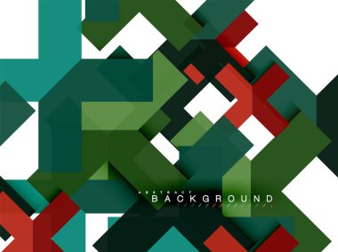 Çok renkli soyut geometrik şekiller, geometri arka plan web afiş için