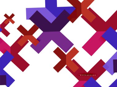 Çok renkli soyut geometrik şekiller, geometri arka plan web afiş için