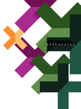 Çok renkli soyut geometrik şekiller, geometri arka plan web afiş için