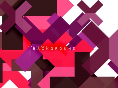 Çok renkli soyut geometrik şekiller, geometri arka plan web afiş için