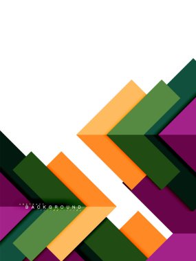 Çok renkli soyut geometrik şekiller, geometri arka plan web afiş için