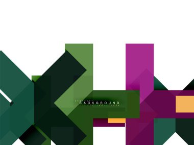 Çok renkli soyut geometrik şekiller, geometri arka plan web afiş için