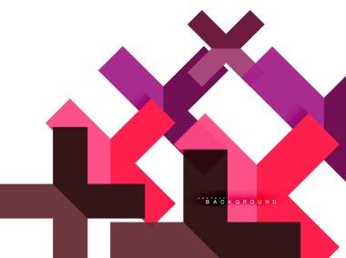 Çok renkli soyut geometrik şekiller, geometri arka plan web afiş için