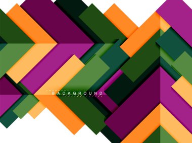 Çok renkli soyut geometrik şekiller, geometri arka plan web afiş için