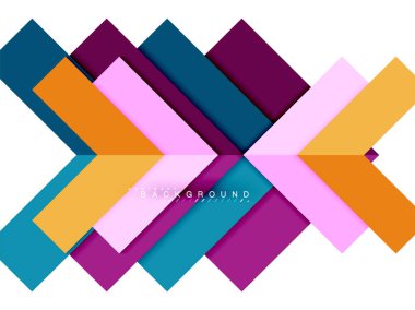 Çok renkli soyut geometrik şekiller, geometri arka plan web afiş için